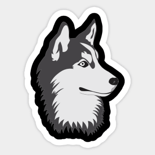 husky dog face Sticker